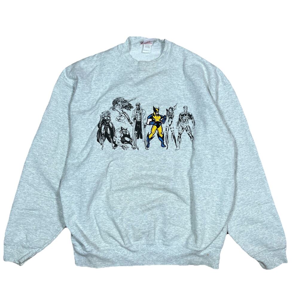 Vintage 90s X-Men Marvel Wolverine XL Made in USA Crewneck Sweater 1993 Rare